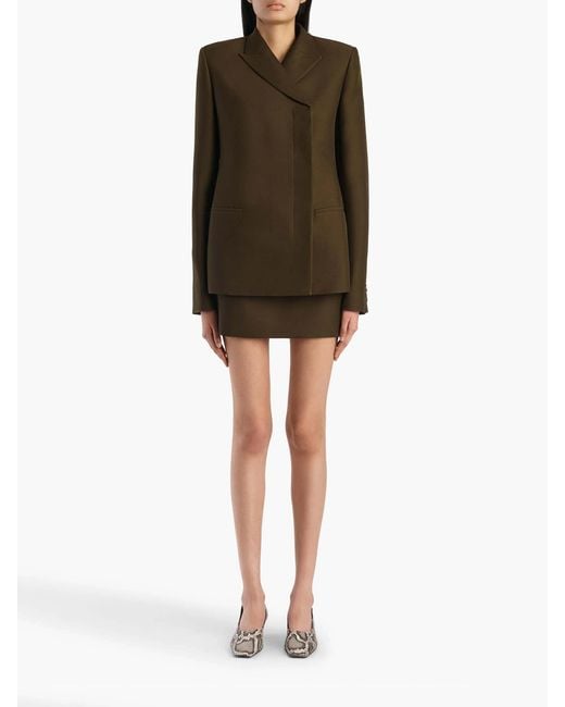 Khaite Natural Jett Mini Skirt