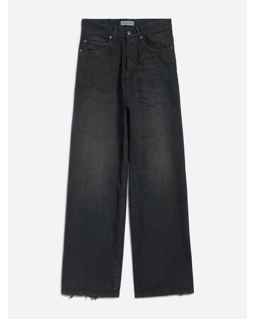Balenciaga Gray Wide Leg Jeans for men