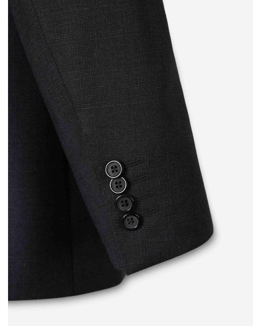 Canali Black Straight Wool Suit for men