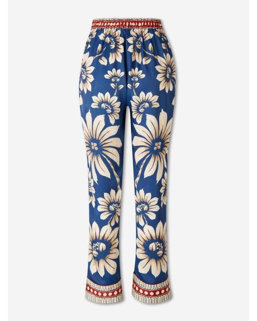 Farm Rio Blue Printed Wide Leg Trousers