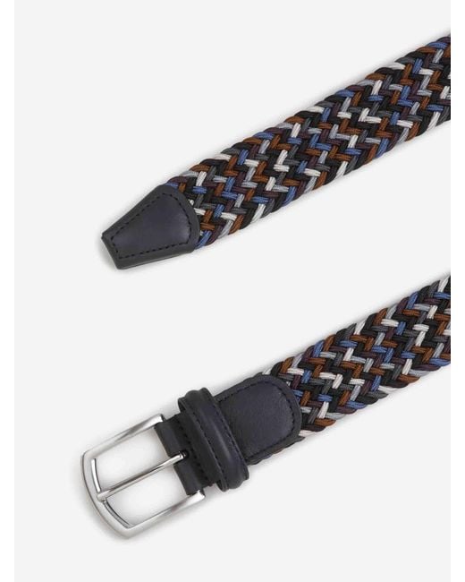 Santa Eulalia Black Braided Belt for men