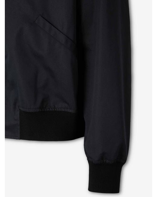 Jil Sander Blue Cotton Bomber Jacket for men