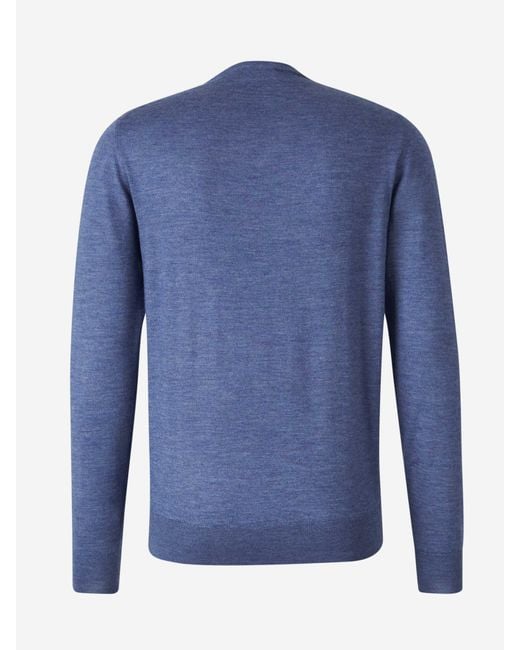 Jersey Pico Cashmere di Santa Eulalia in Blue da Uomo