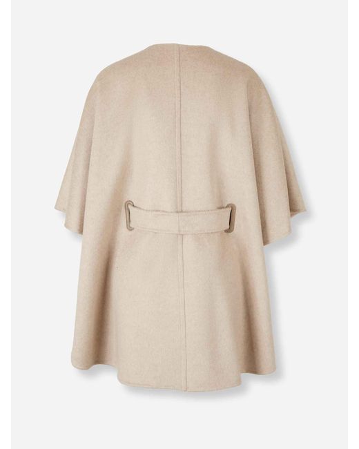 Max Mara Natural Kaschmir-Cape Mit Gürtel