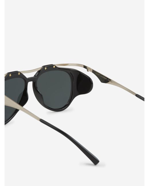 Gafas De Sol Aviador di Saint Laurent in Black da Uomo