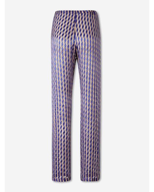 Dries Van Noten Purple Devoré Flowy Trousers