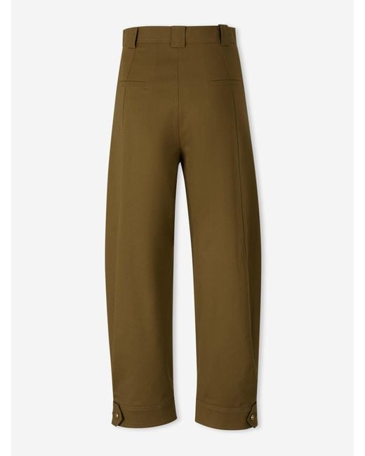 Max Mara Green Wide Straight Trousers