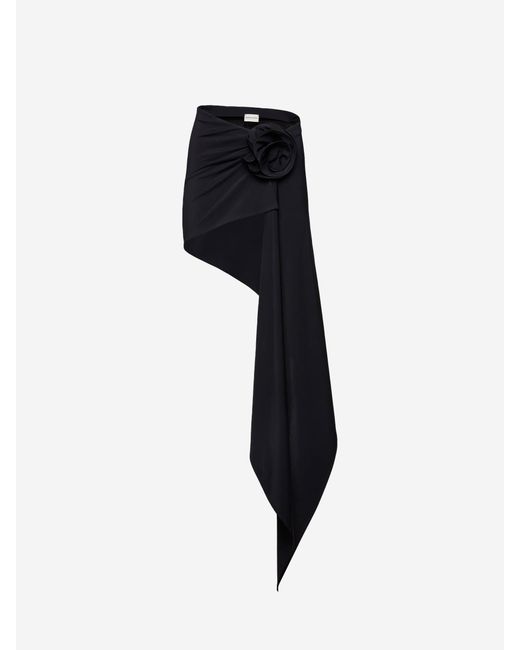 Falda Mini Asimétrica Magda Butrym de color Black