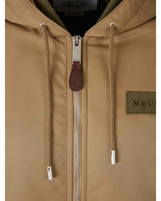 McQueen Natural Technical Jacket With Hood for men