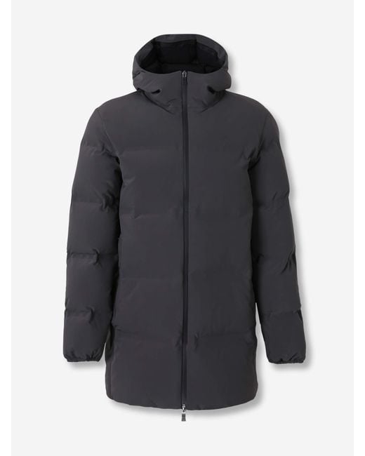 Herno Gray Long Hooded Down Jacket for men
