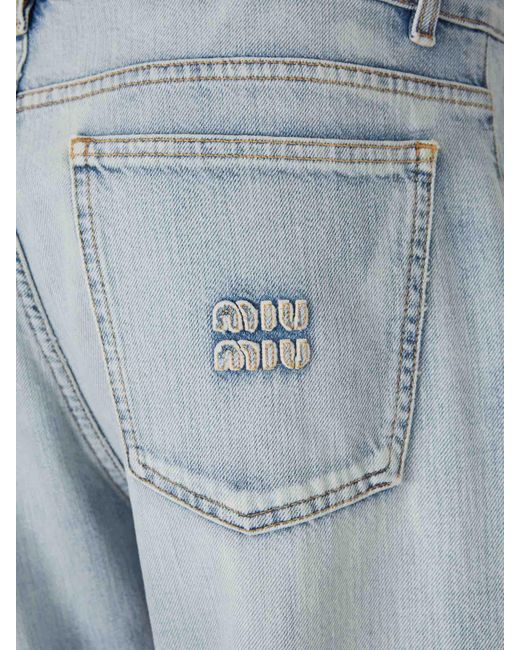 Jeans Rectos Miu Miu de color Blue