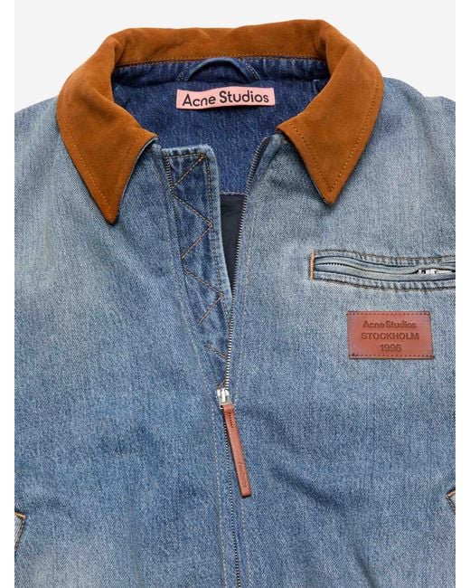 Acne Blue Denim Bomber Jacket