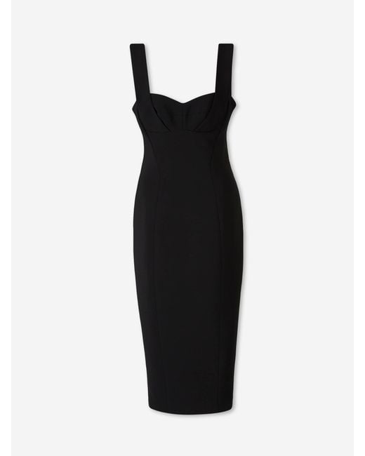 Costarellos Black Midi Strap Dress