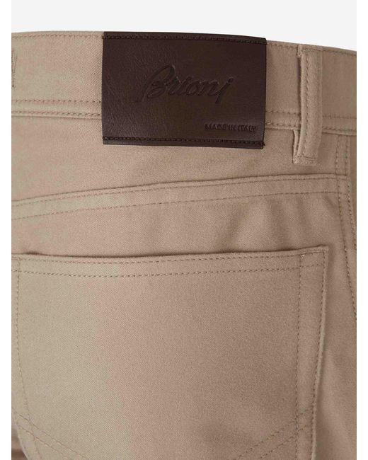 Brioni Natural Merano Cotton Jeans for men