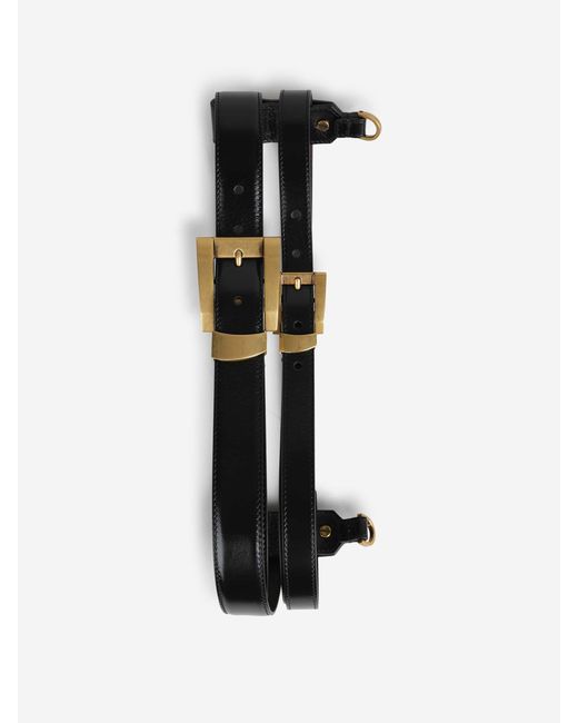 Versace Black Ledergürtel Mit Logo
