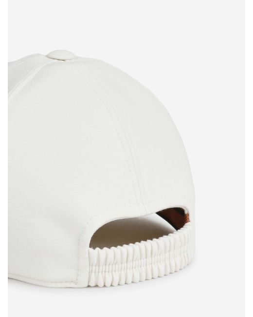 Zegna White Cotton Cap for men