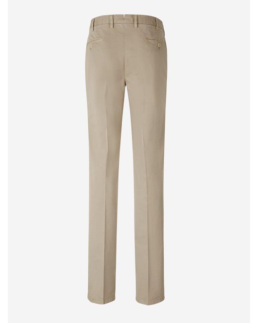 Santa Eulalia Natural Cotton Pleated Pants for men