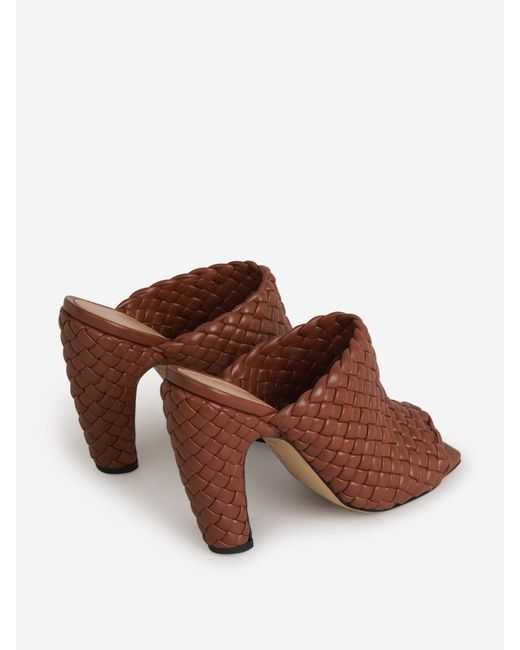 Bottega Veneta Brown Padded Canalazzo Mules