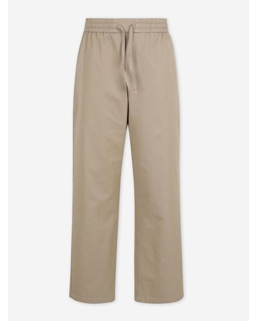 AMI Natural Wide Leg Trousers for men