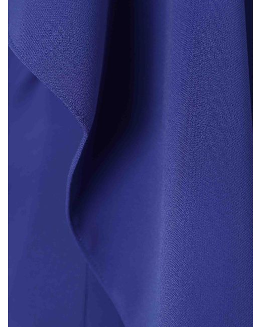 Marmar Halim Blue Fringe Midi Dress