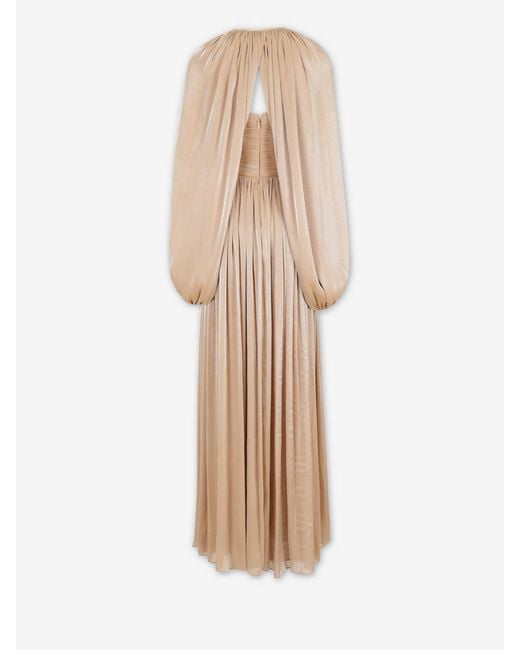 Costarellos Natural Mermaid Maxi Dress