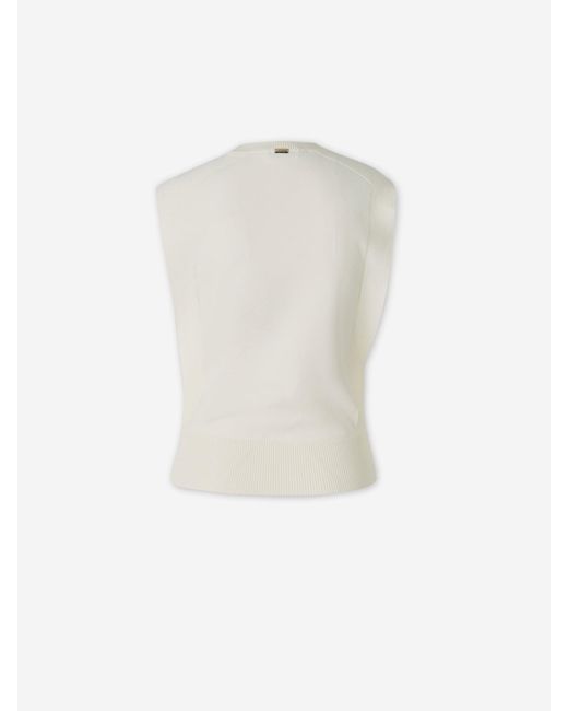 Herno White Strickweste
