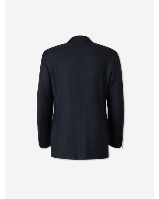 Canali Blue Straight Wool Suit for men