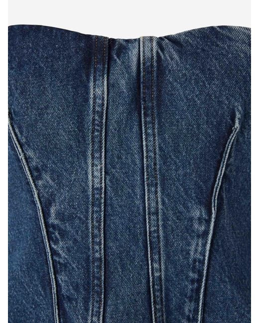 Agolde Blue Top Lara Corset