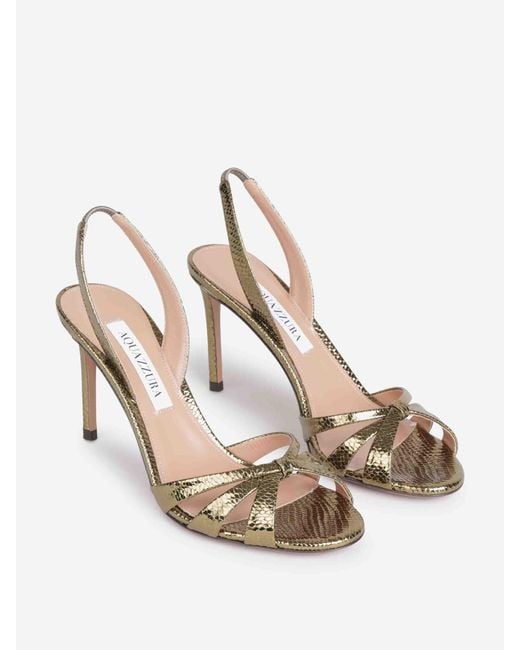 Aquazzura Metallic Tati 85 Sandals