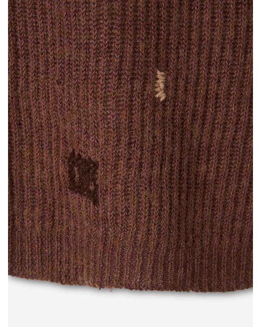 Maison Margiela Brown Zip Neck Sweater for men