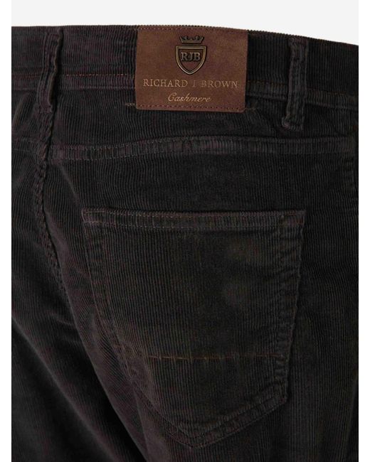 Pantalones Pana Algodón richard j. brown de hombre de color Black
