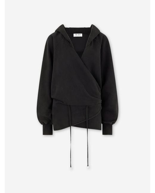 The Attico Black Plush Mini Dress