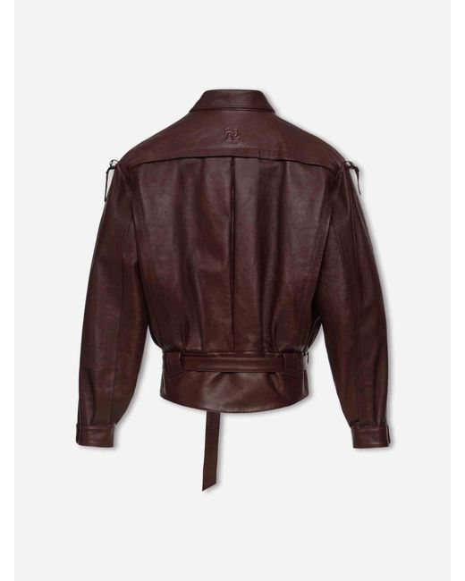 Magda Butrym Brown Oversized Leather Jacket