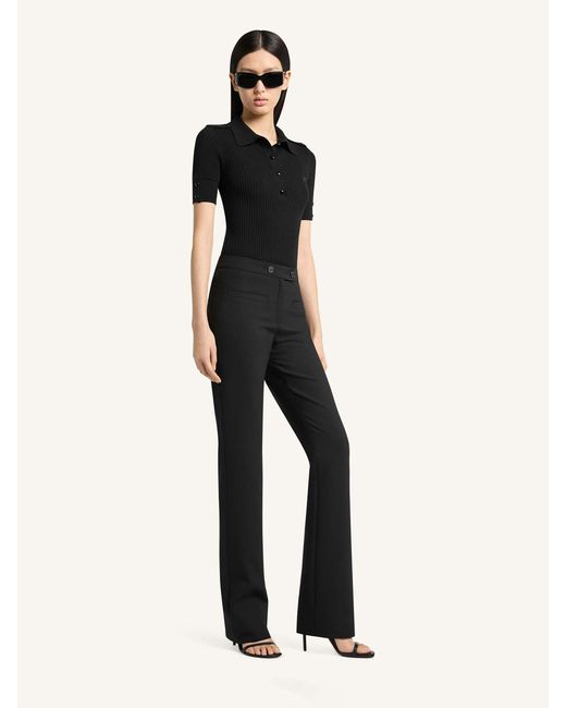 Courreges Black Short-Sleeve Polo Shirt