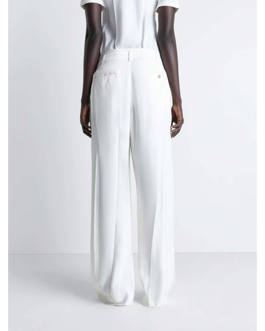 Lemaire White Pleated Trousers