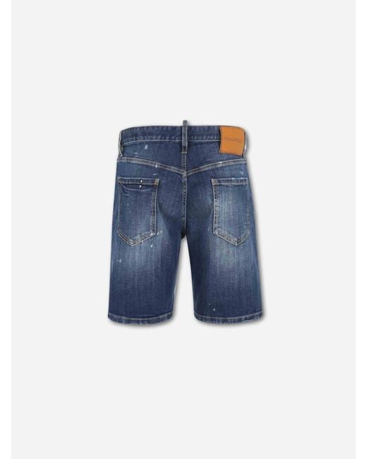 DSquared² Blue Slim Denim Bermuda Shorts for men
