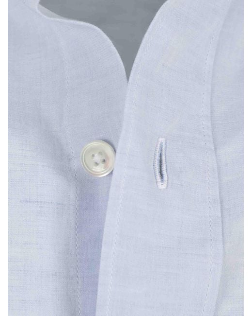 Santa Eulalia Blue Plain Shirt for men