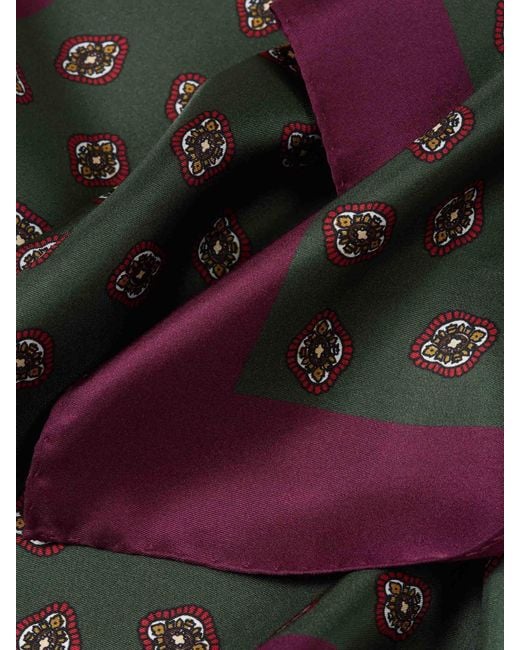 Santa Eulalia Green Printed Scarf for men