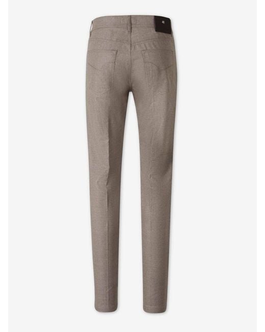 Marco Pescarolo Gray Cashmere Straight Trousers for men