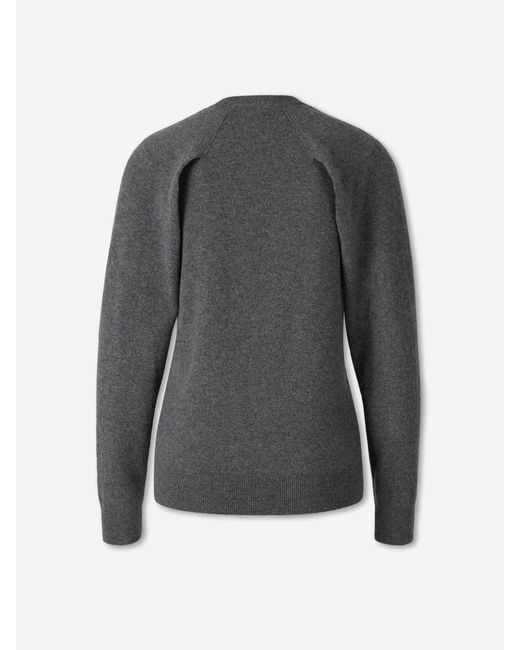 Jil Sander Gray Cashmere Knit Sweater