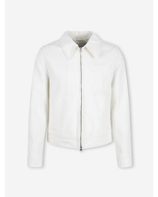 AMI White Zip-Up Jacket for men