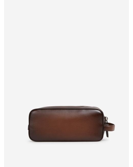 Neceser Cremallera Piel Santoni de hombre de color Brown