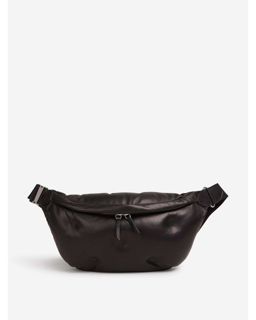 Maison Margiela Black Leather Fanny Pack for men