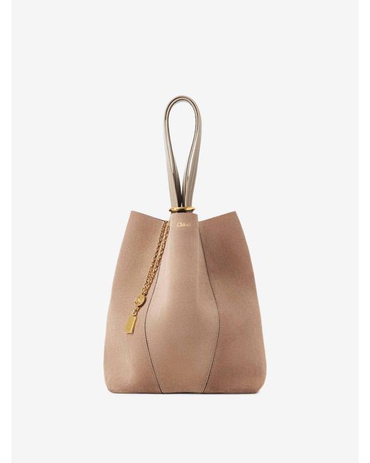 Borsa Tote Spin di Chloé in Natural