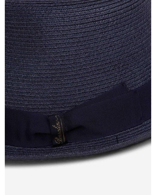 Borsalino Blue Jules Hemp Hat for men