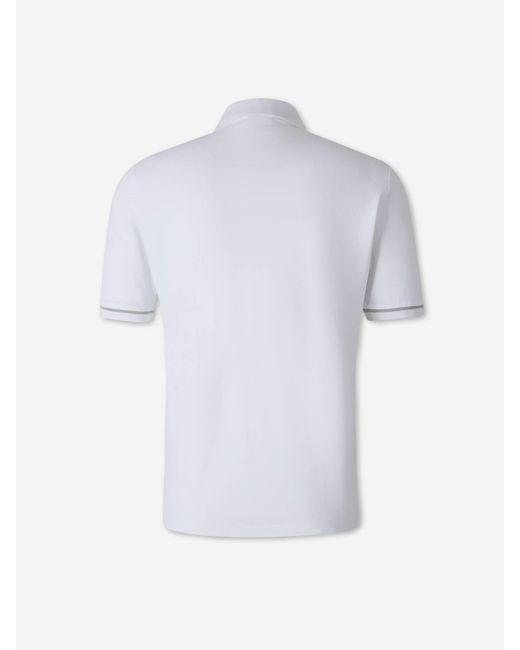 Santa Eulalia White Cotton Polo Shirt for men