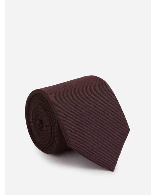 Cravate En Soie Texturée Santa Eulalia pour homme en coloris Brown