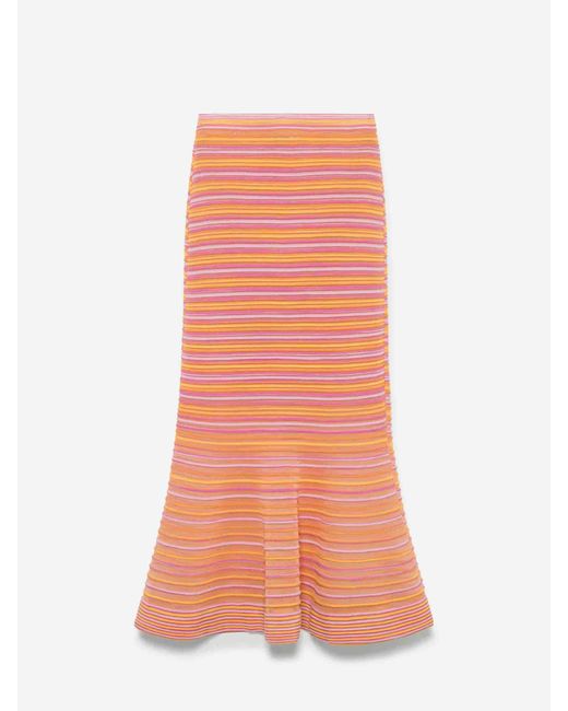 Jonathan Simkhai Pink Sullivan Midi Skirt