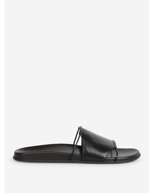 The Row White Vivienne Slide Sandals