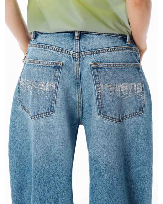 Alexander Wang Blue Jeans Barrel Logo